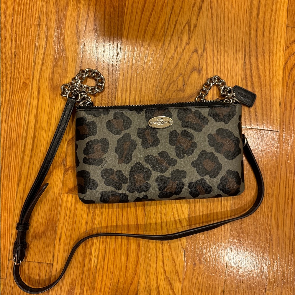 COACH printed leather crossbody